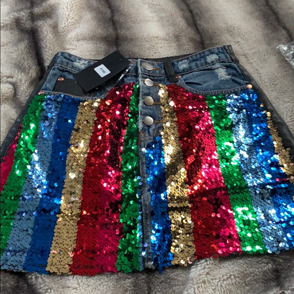 Bling mini skirt